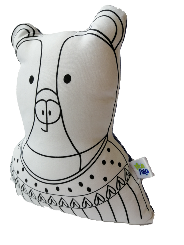 OSCARDINO "OSO DE ANTEOJOS" COJIN COLOREABLE AUDIO LIBRO