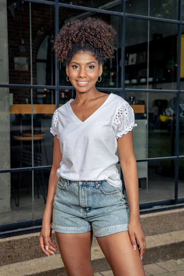 T-SHIRT LUZA OJALILLO BLANCA