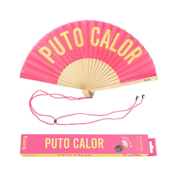 Abanico Puto calor rosa