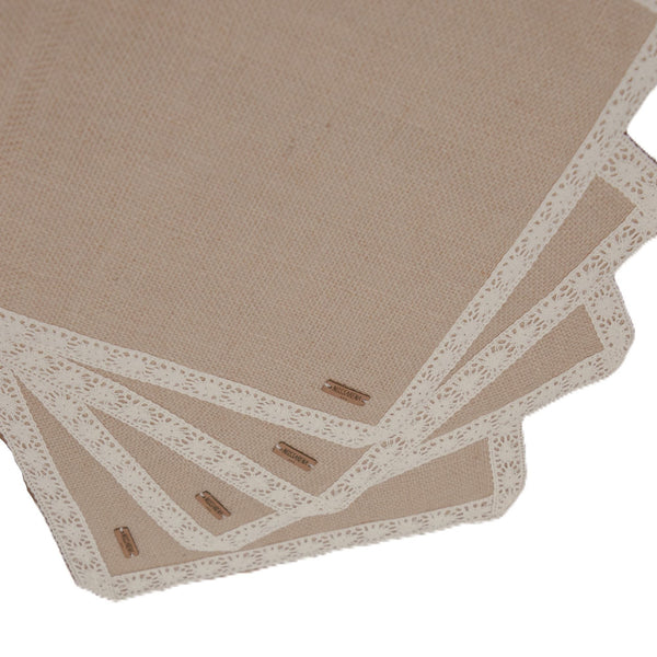 Set x 4 individuales 30x45cm yute