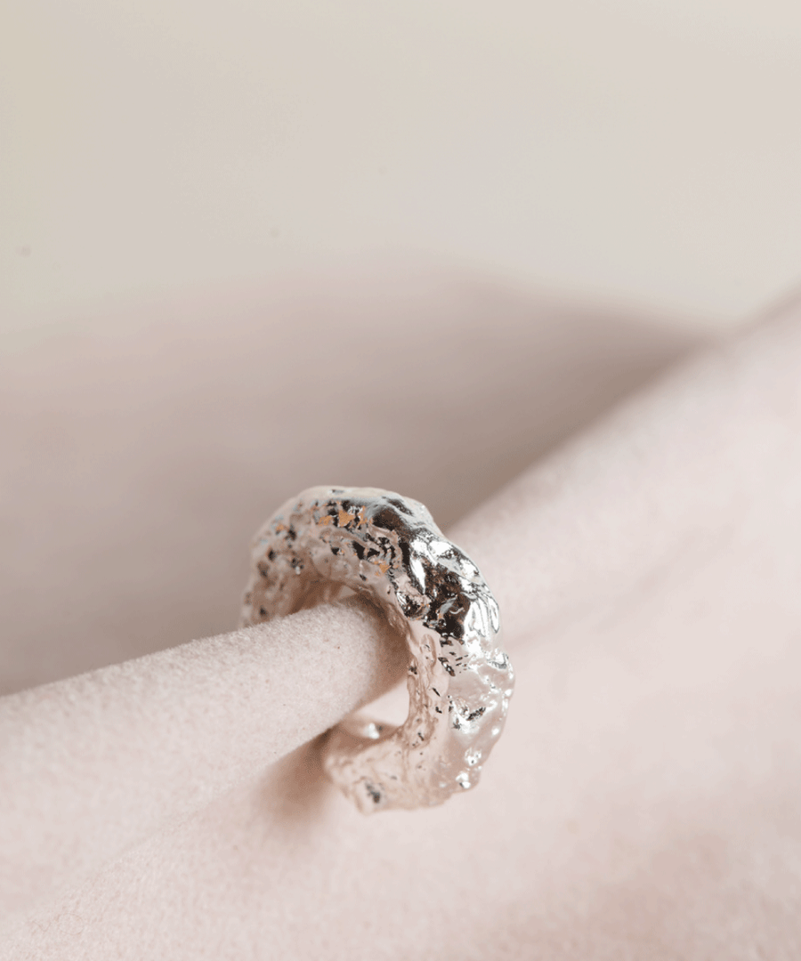 Earcuff Gordo Corrugado Oro Plata
