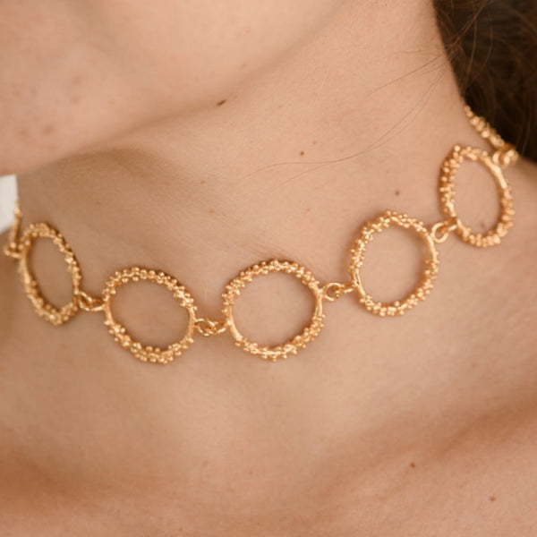 CHOKER AROS DEEP ORO