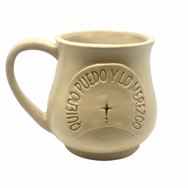 MUG QUIERO, PUEDO Y LO MEREZCO BEIGE