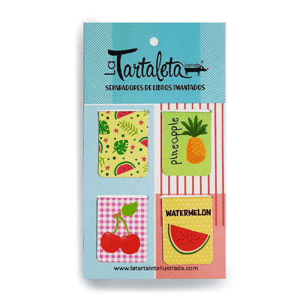 SEPARADORES DE LIBROS IMANTADOS FRUTAS