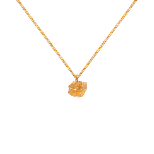 COLLAR CADENA ORO CITRINO