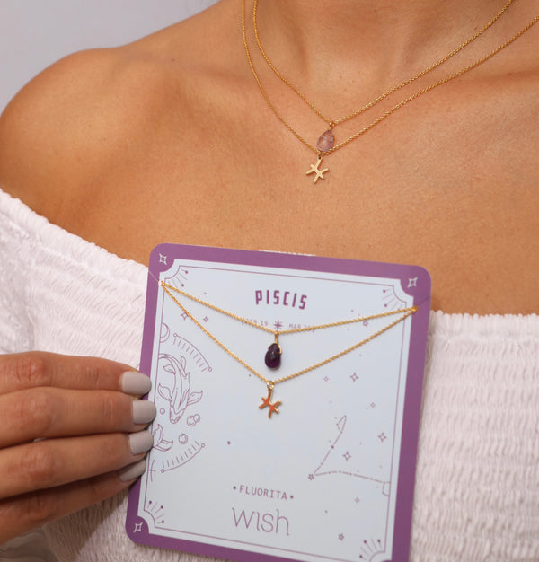 COLLAR CADENA ORO PISCIS