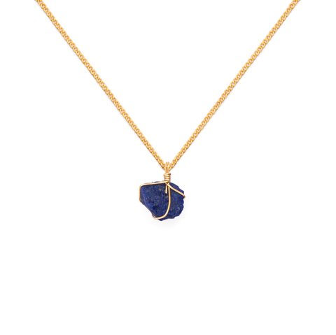 COLLAR CADENA ORO LAPISLAZULI